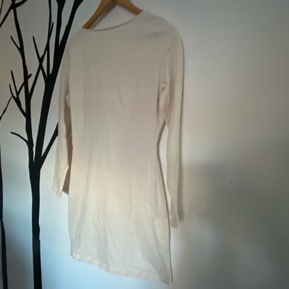 Outerknown 100% cotton boatneck long sleeve mini dress - Picture 13 of 15